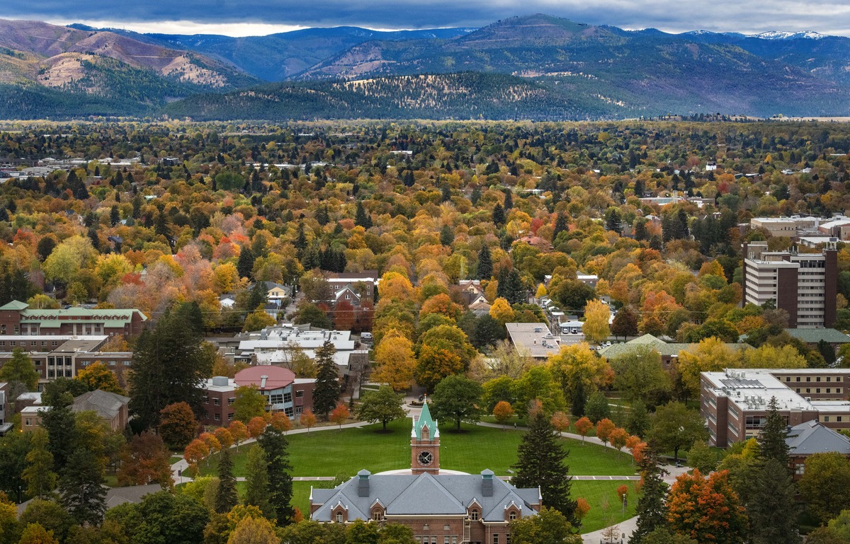 The trees across the UM campus display colorful fall foliage